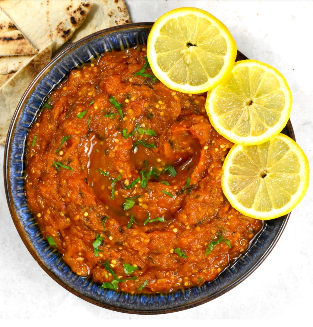 Ensalada de BERENJENA marroquí y caracoles al ajillo